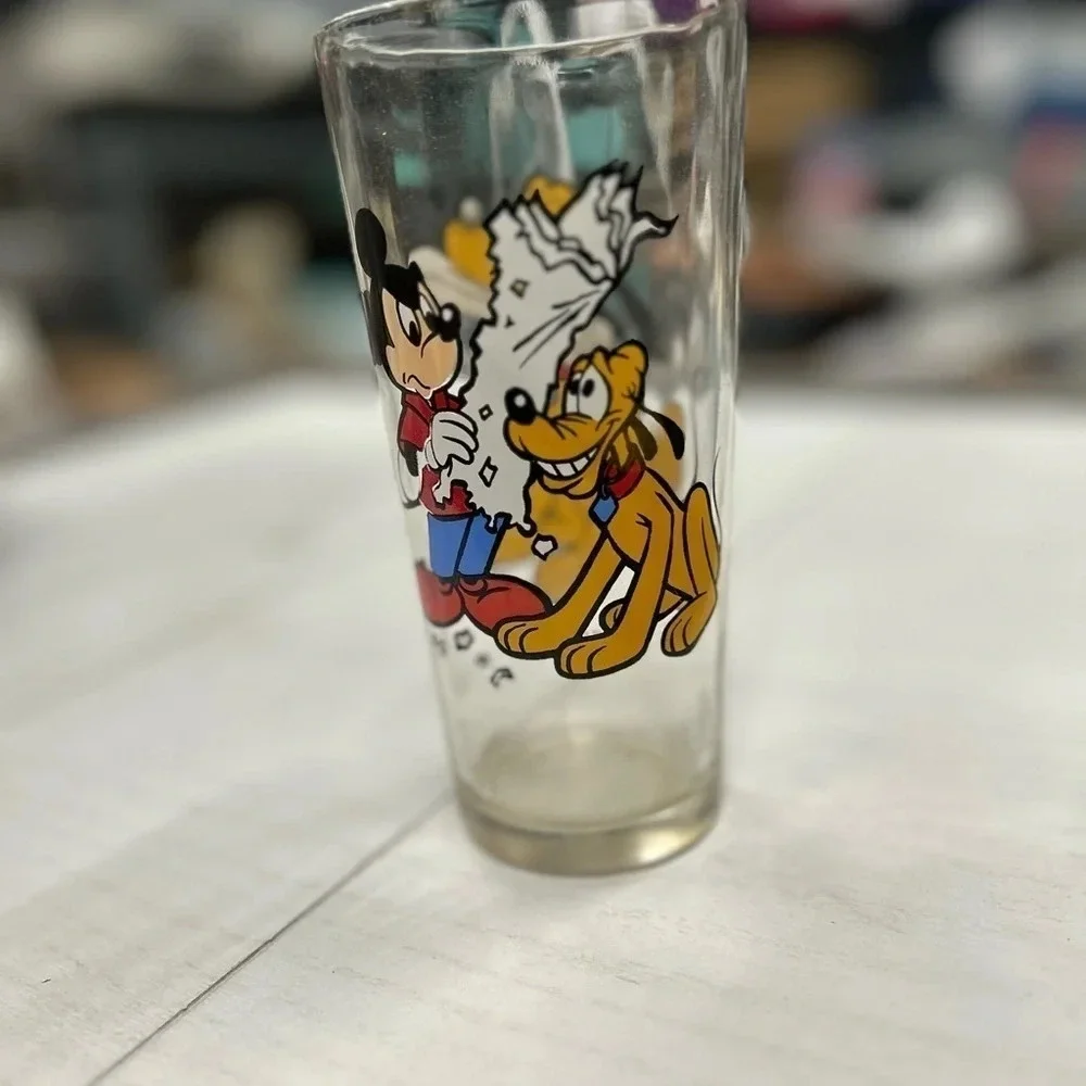 Vintage 1978 Walt Disney Productions Pluto Pepsi Drinkware Happy Birthday Mickey